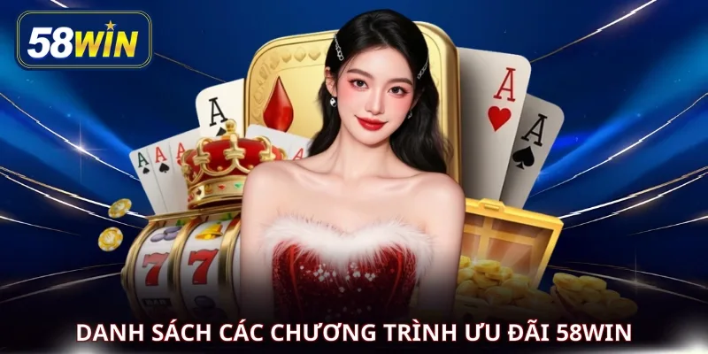 Danh sách các chương trình ưu đãi 58WIN